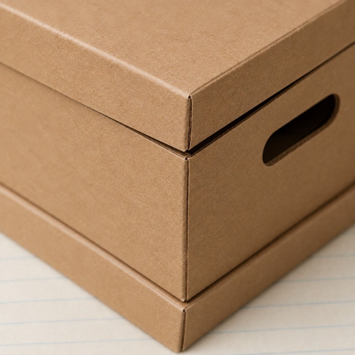 Archive Box Foolscap, Corrugated Board, Pack of 5 — detail