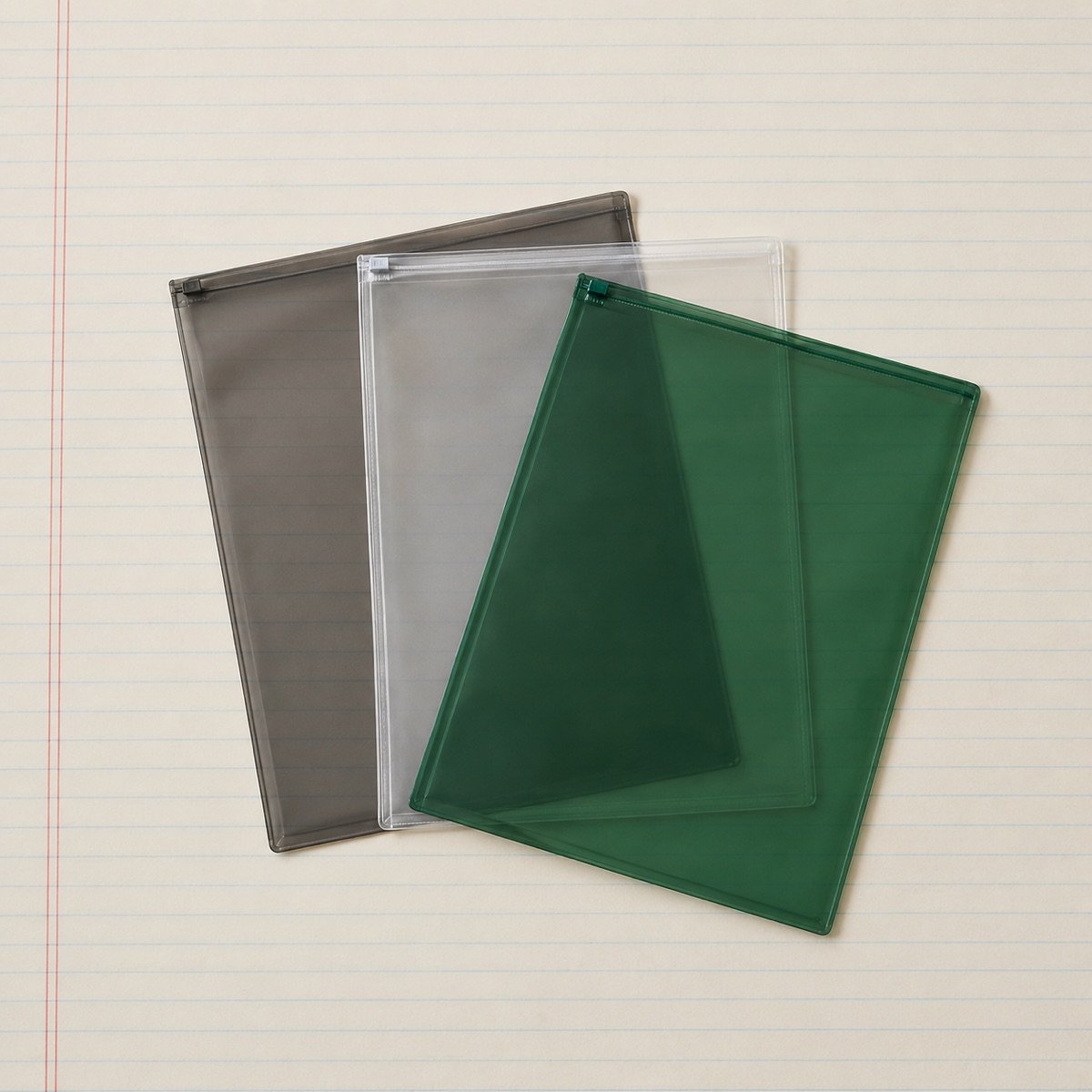 Zip Document Wallet A4, Pack of 3
