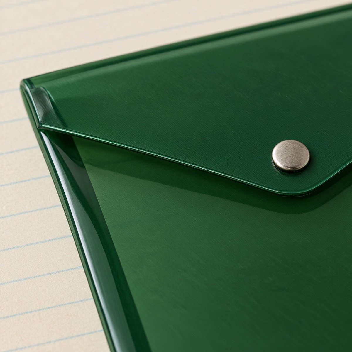Gusseted Document Envelope A4, Bottle Green — detail