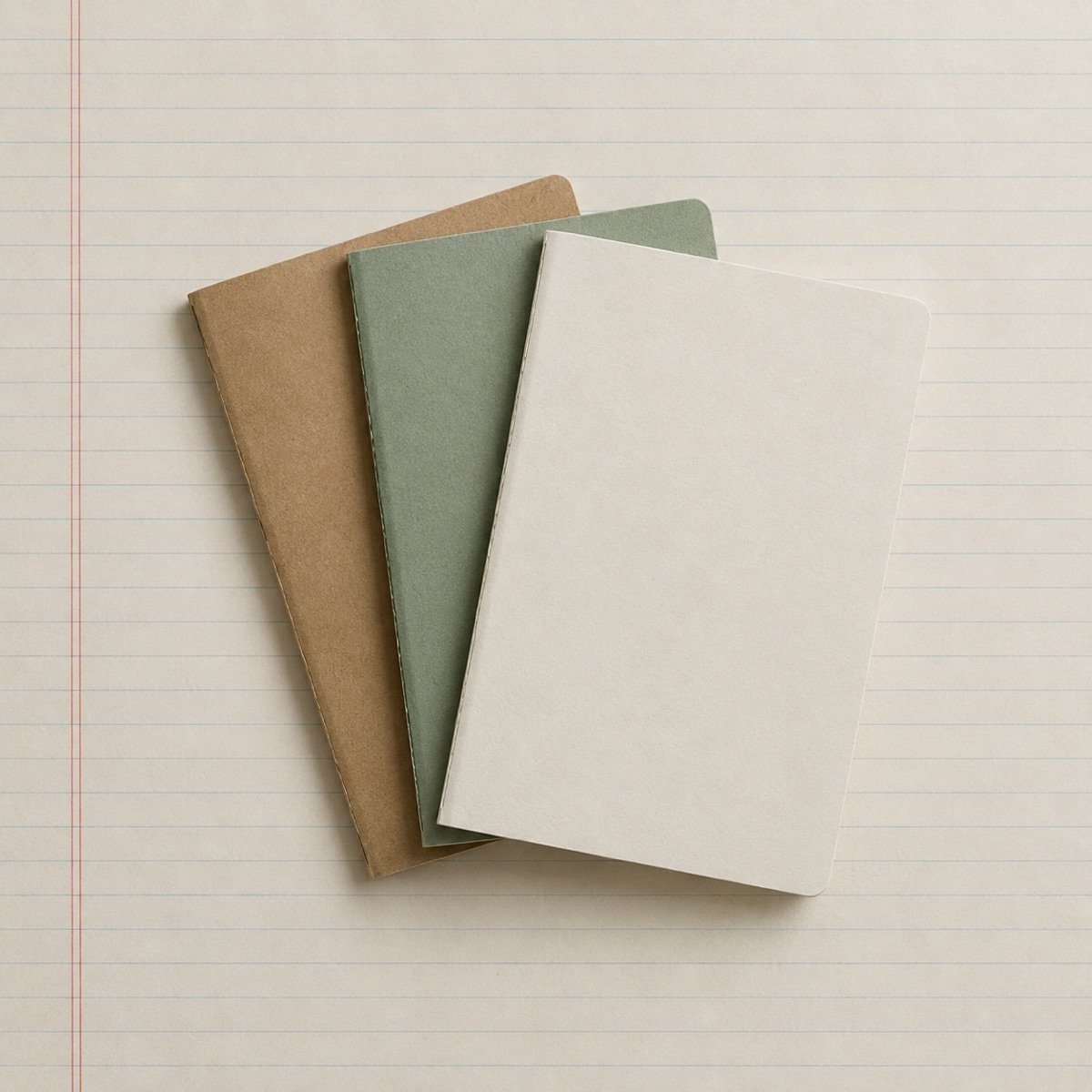 Feint Ruled Notebook Set A5, Three Pack