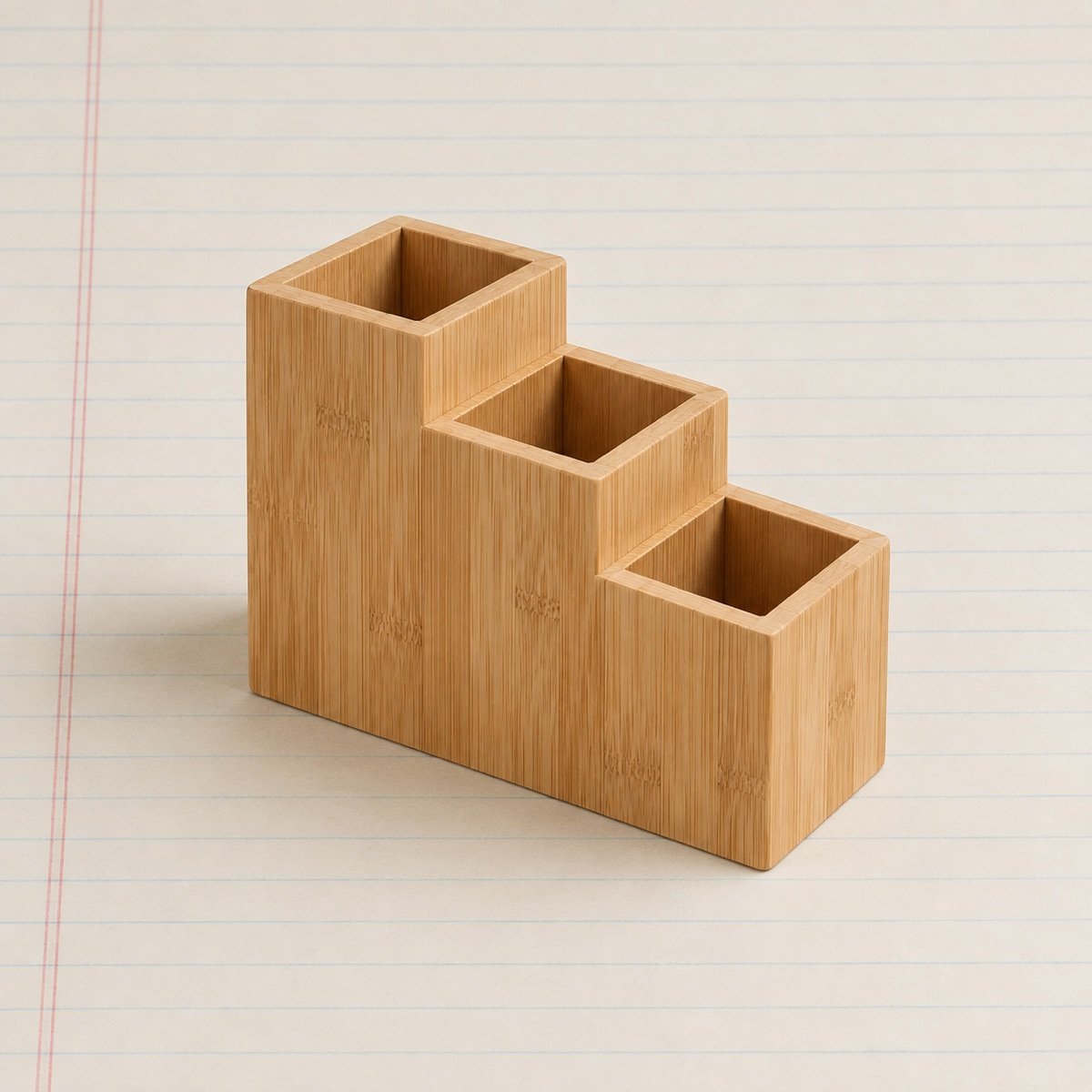 Bamboo Pen Pot, Three Section