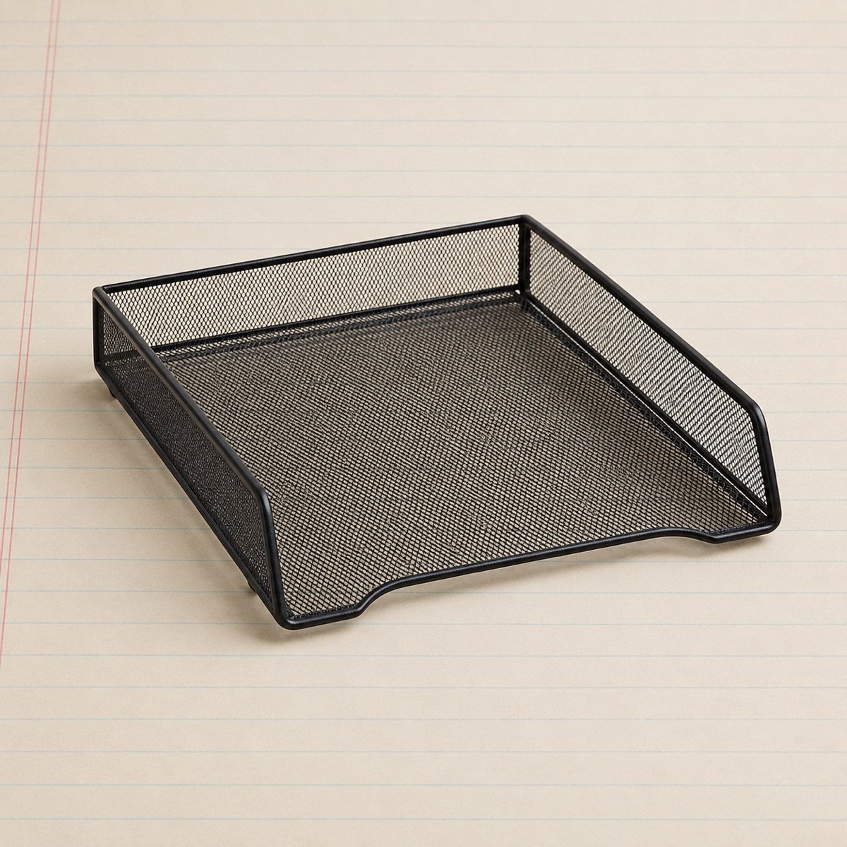 Steel Mesh Letter Tray, Black