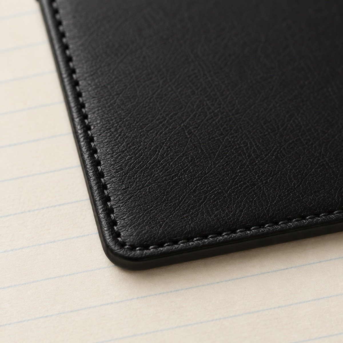 PU Leather Desk Pad, 80 × 40 cm, Black — detail